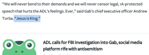 "If you say Jesus is King, the Anti-Defamation League (ADL) will call you an anti-semite” - #GAB Responds to New #ADL Attack